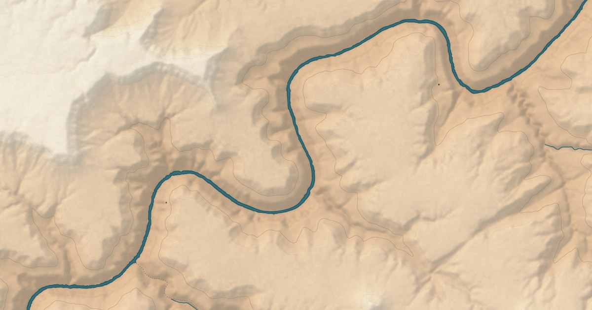 Beautifully Detailed Map of Havasupai Tribe, Arizona