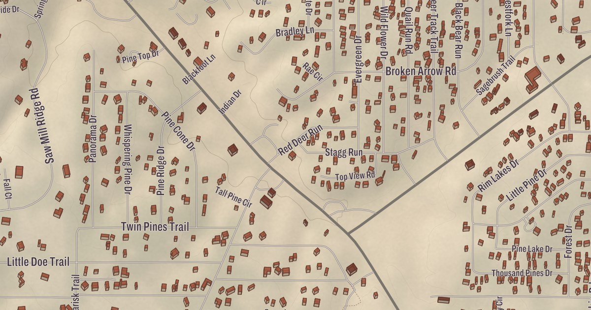 Beautifully Detailed Map of Heber-Overgaard, Arizona