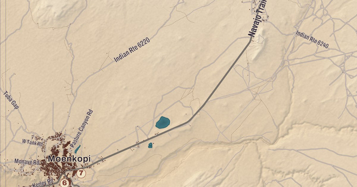 Beautifully Detailed Map of Hopi Tribe, Arizona