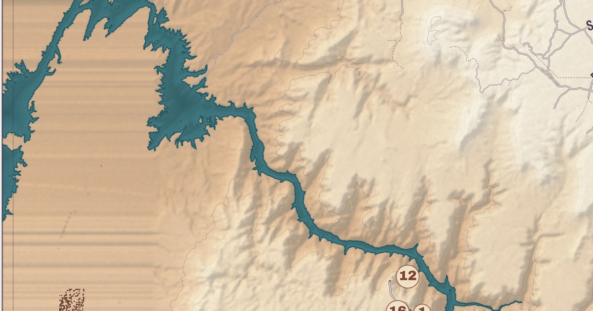 Beautifully Detailed Map of Hualapai Tribe, Arizona