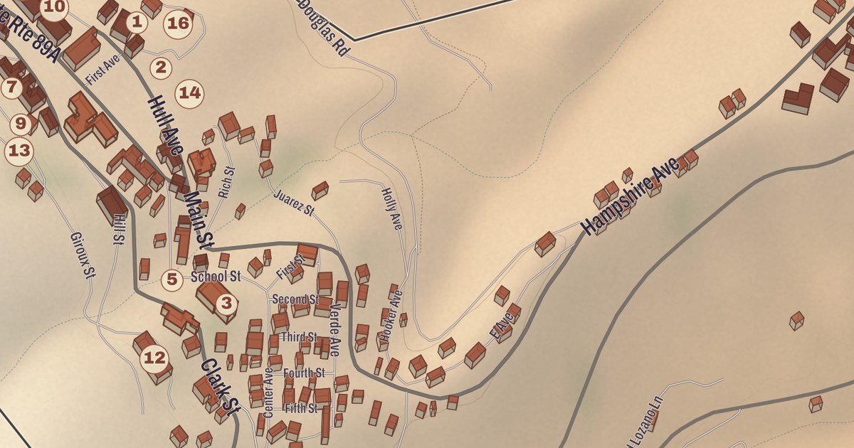 Beautifully Detailed Map of Jerome, Arizona