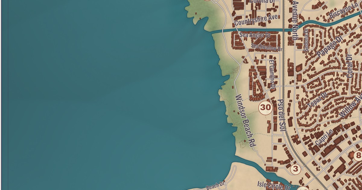 Beautifully Detailed Map of Lake Havasu City, Arizona