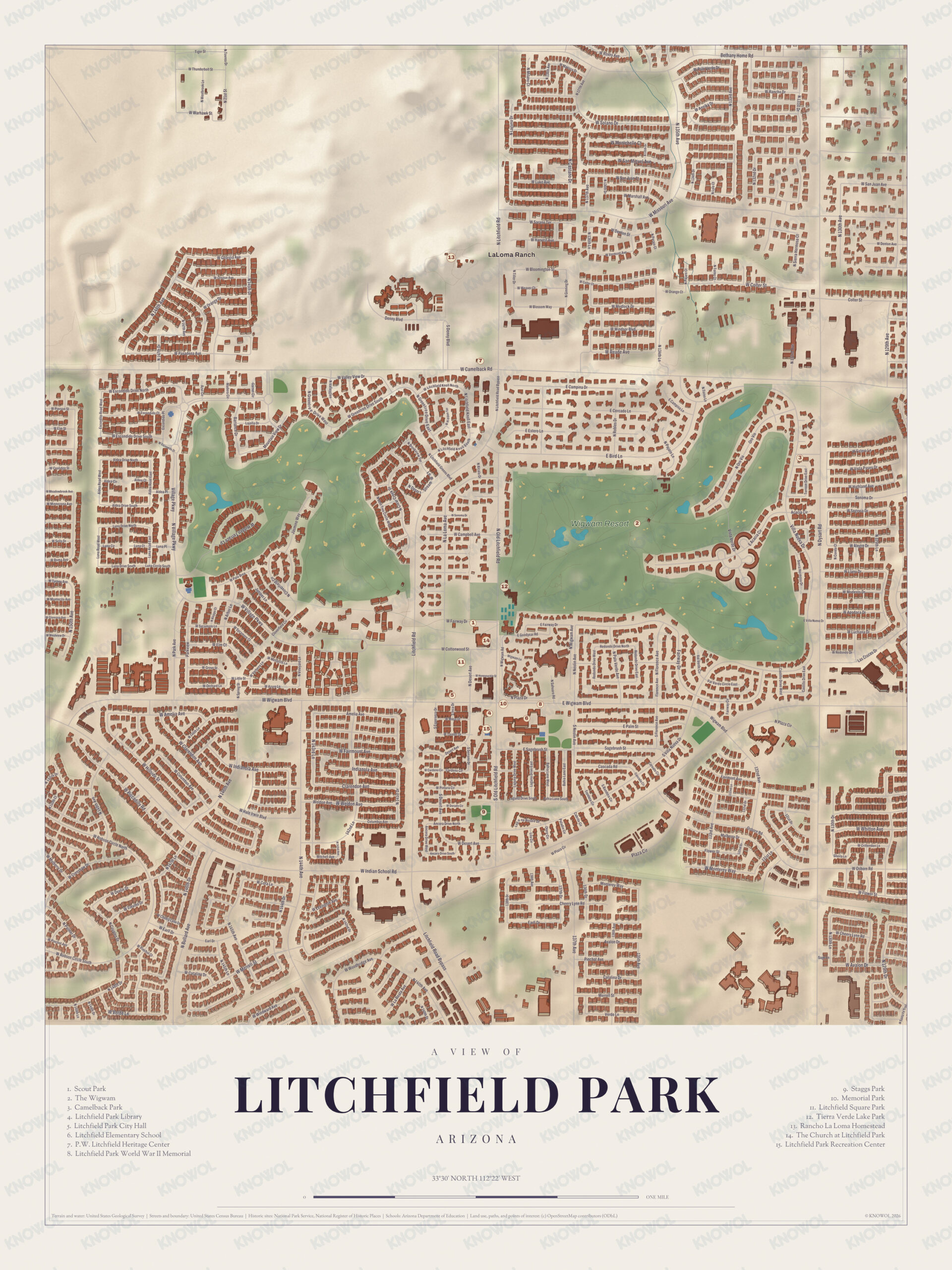 Map of Litchfield Park, Arizona