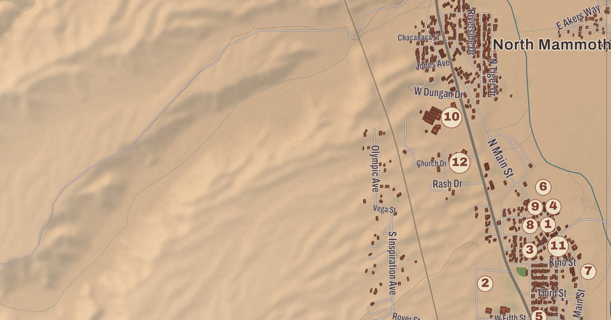 Beautifully Detailed Map of Mammoth, Arizona