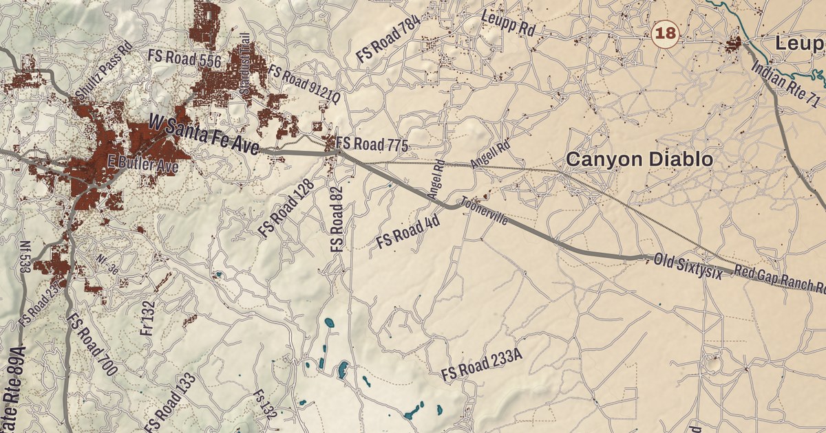 Beautifully Detailed Map of Navajo Nation, Arizona