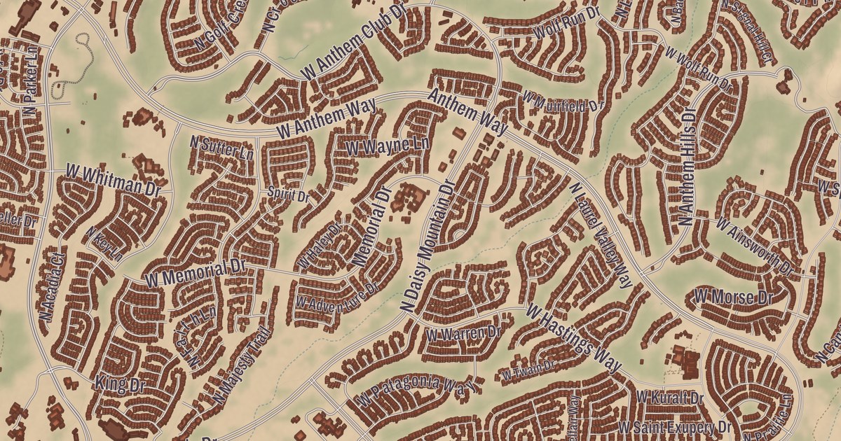 Beautifully Detailed Map of New River, Arizona