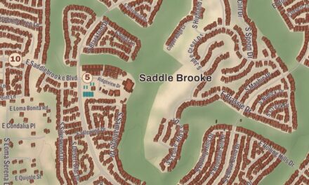 Beautifully Detailed Map of Saddlebrooke, Arizona