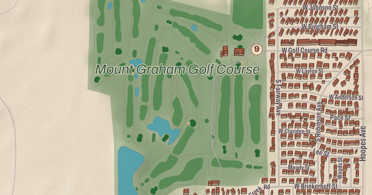 Beautifully Detailed Map of Thatcher, Arizona
