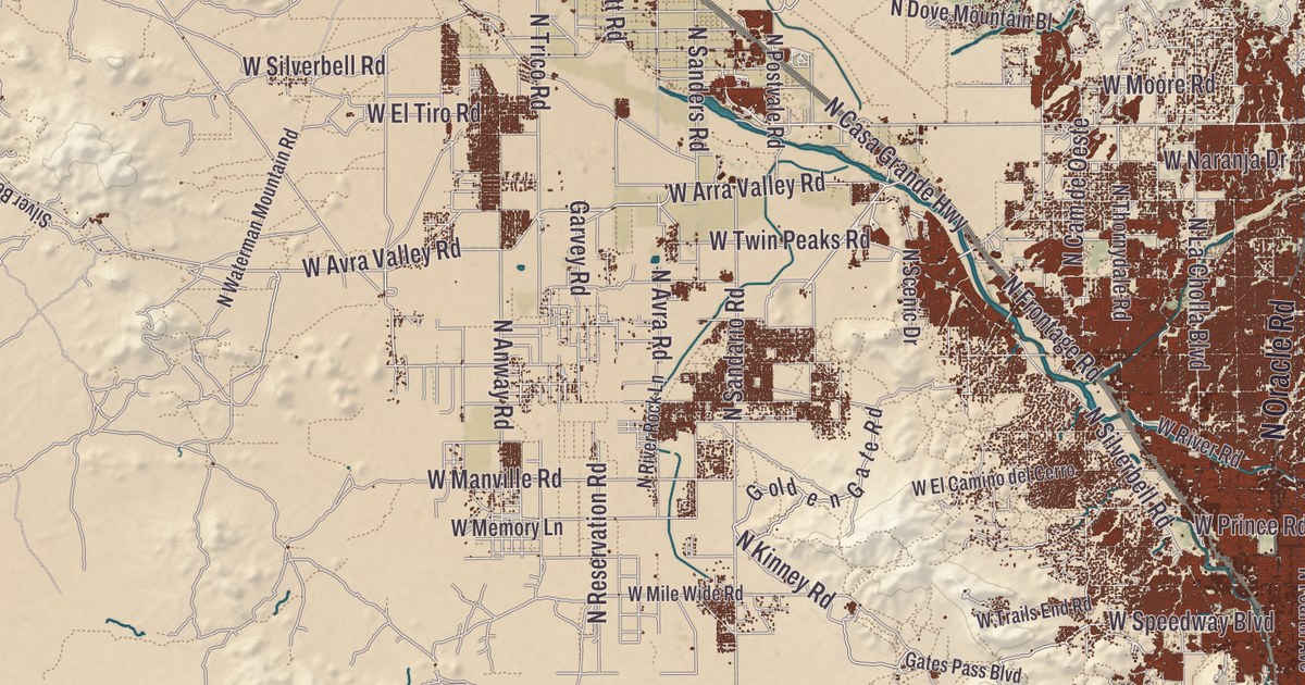 Beautifully Detailed Map of Tohono O’odham Nation, Arizona