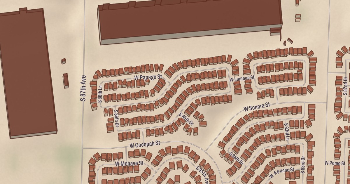 Beautifully Detailed Map of Tolleson, Arizona