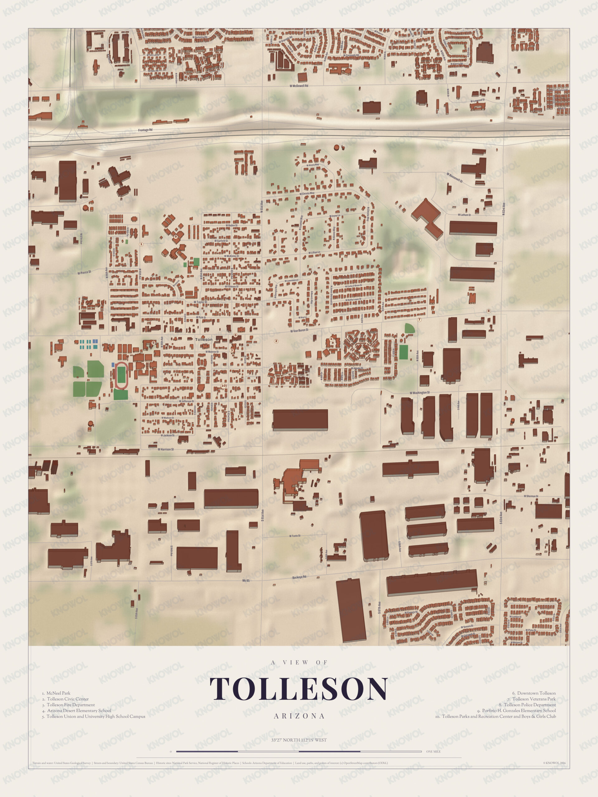 Map of Tolleson, Arizona