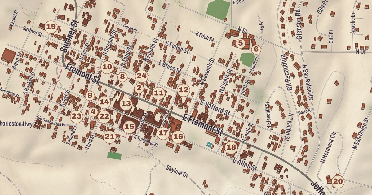 Beautifully Detailed Map of Tombstone, Arizona