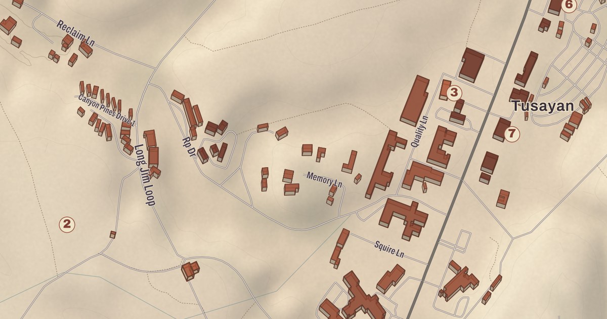 Beautifully Detailed Map of Tusayan, Arizona