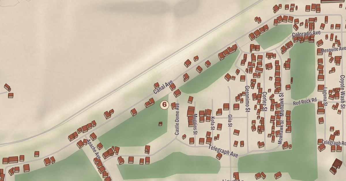 Beautifully Detailed Map of Wellton, Arizona