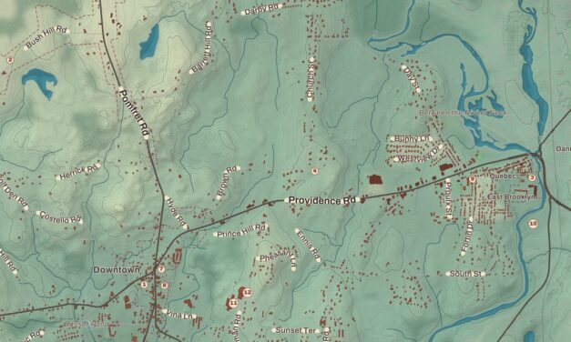 Map of Brooklyn, Connecticut in 2026