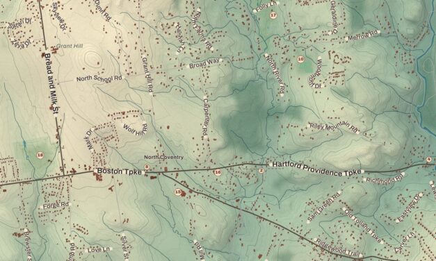 Map of Coventry, Connecticut in 2026