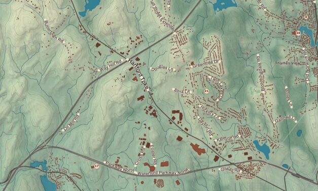Map of Waterford, Connecticut in 2026