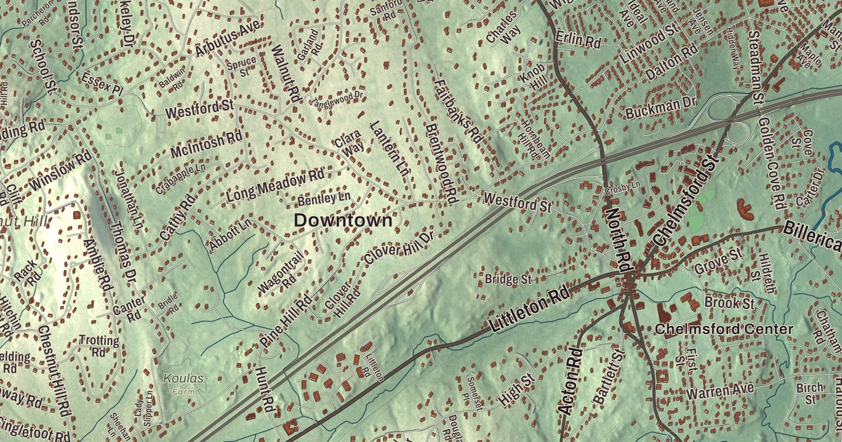 Map of Chelmsford, Massachusetts in 2026