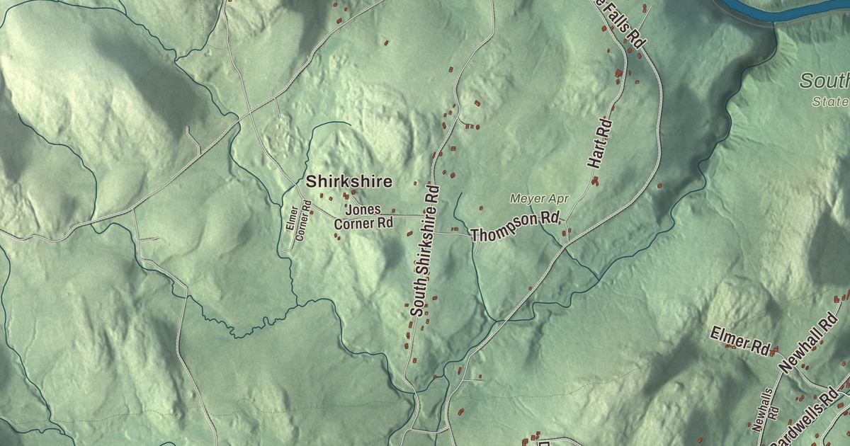 Map of Conway, Massachusetts in 2026