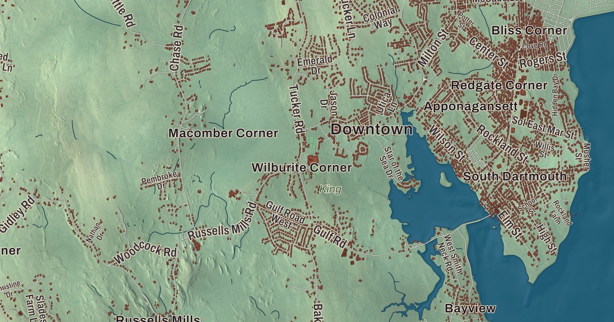 Map of Dartmouth, Massachusetts in 2026