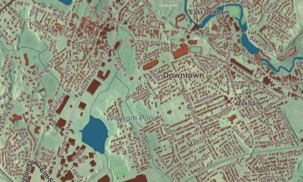 Map of Dedham, Massachusetts in 2026