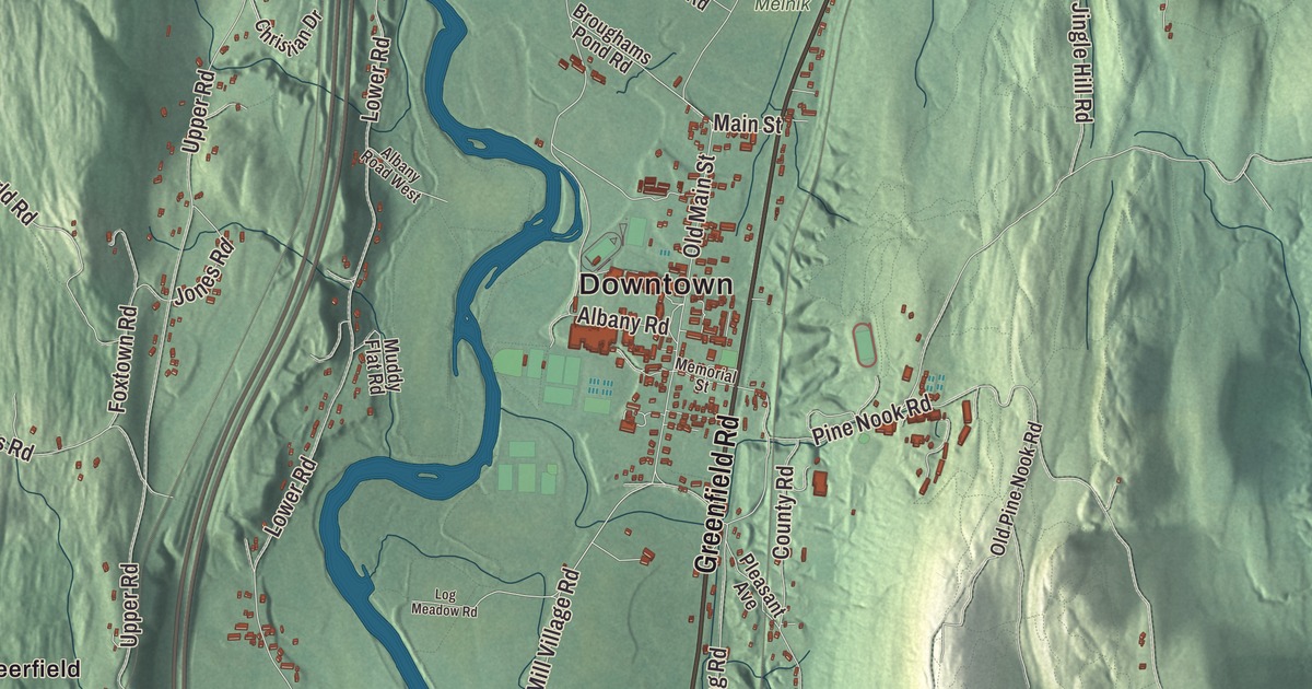 Map of Deerfield, Massachusetts in 2026