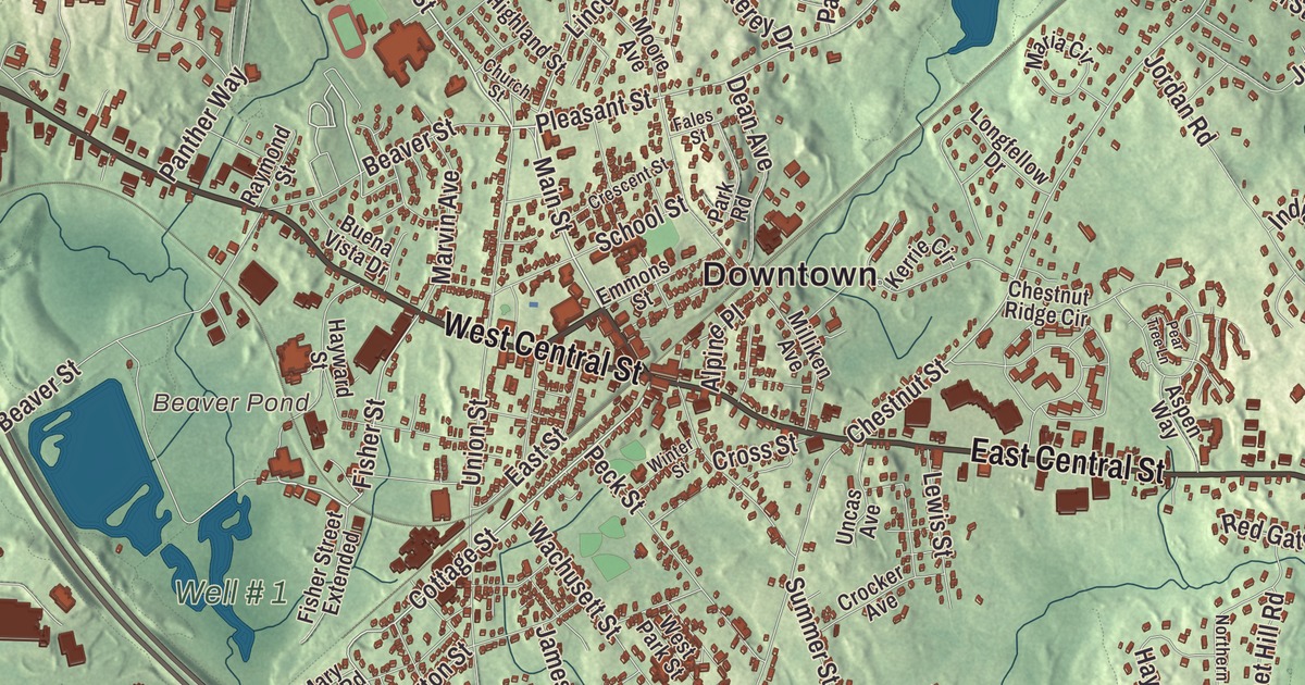 Map of Franklin, Massachusetts in 2026