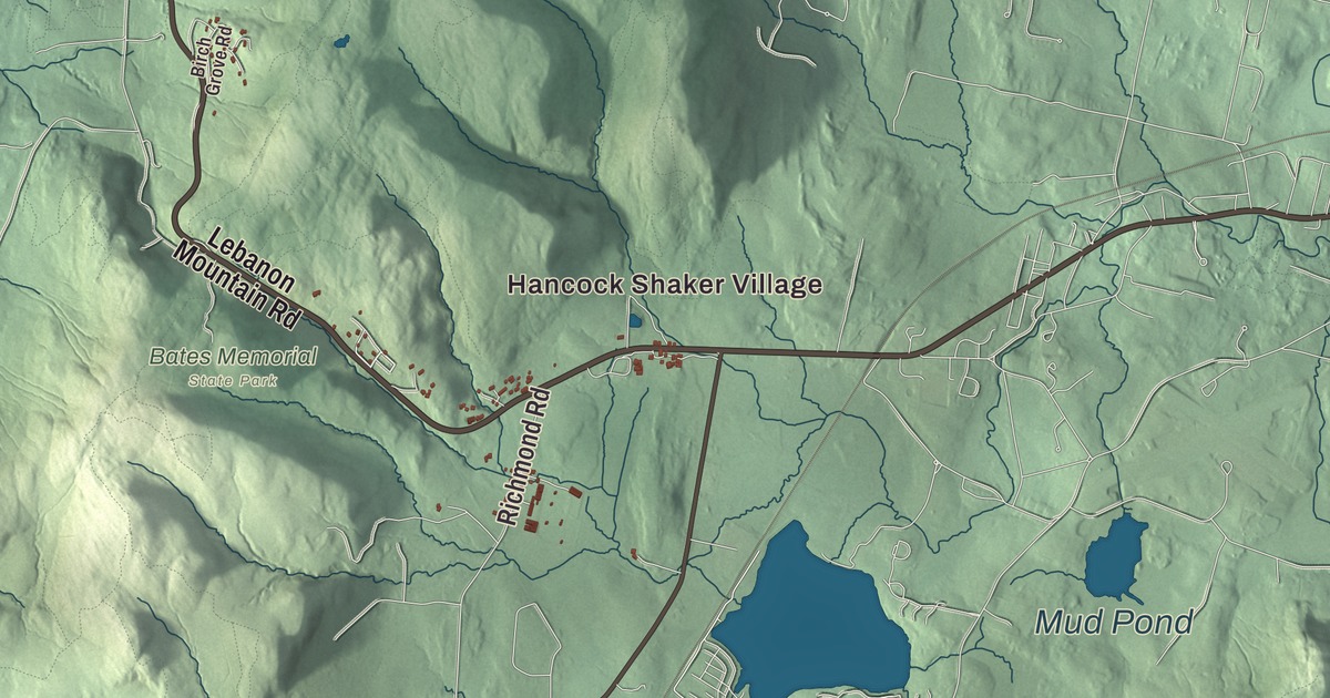 Map of Hancock, Massachusetts in 2026