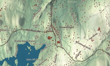 Map of Harvard, Massachusetts, Drawn Like an Old Atlas