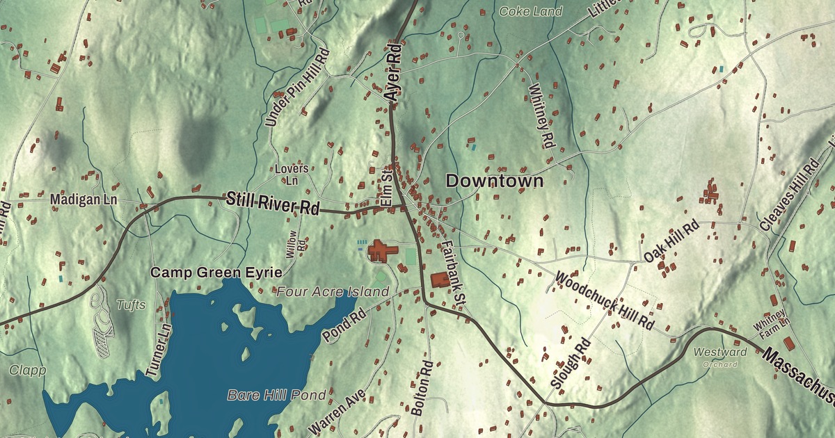 Map of Harvard, Massachusetts in 2026