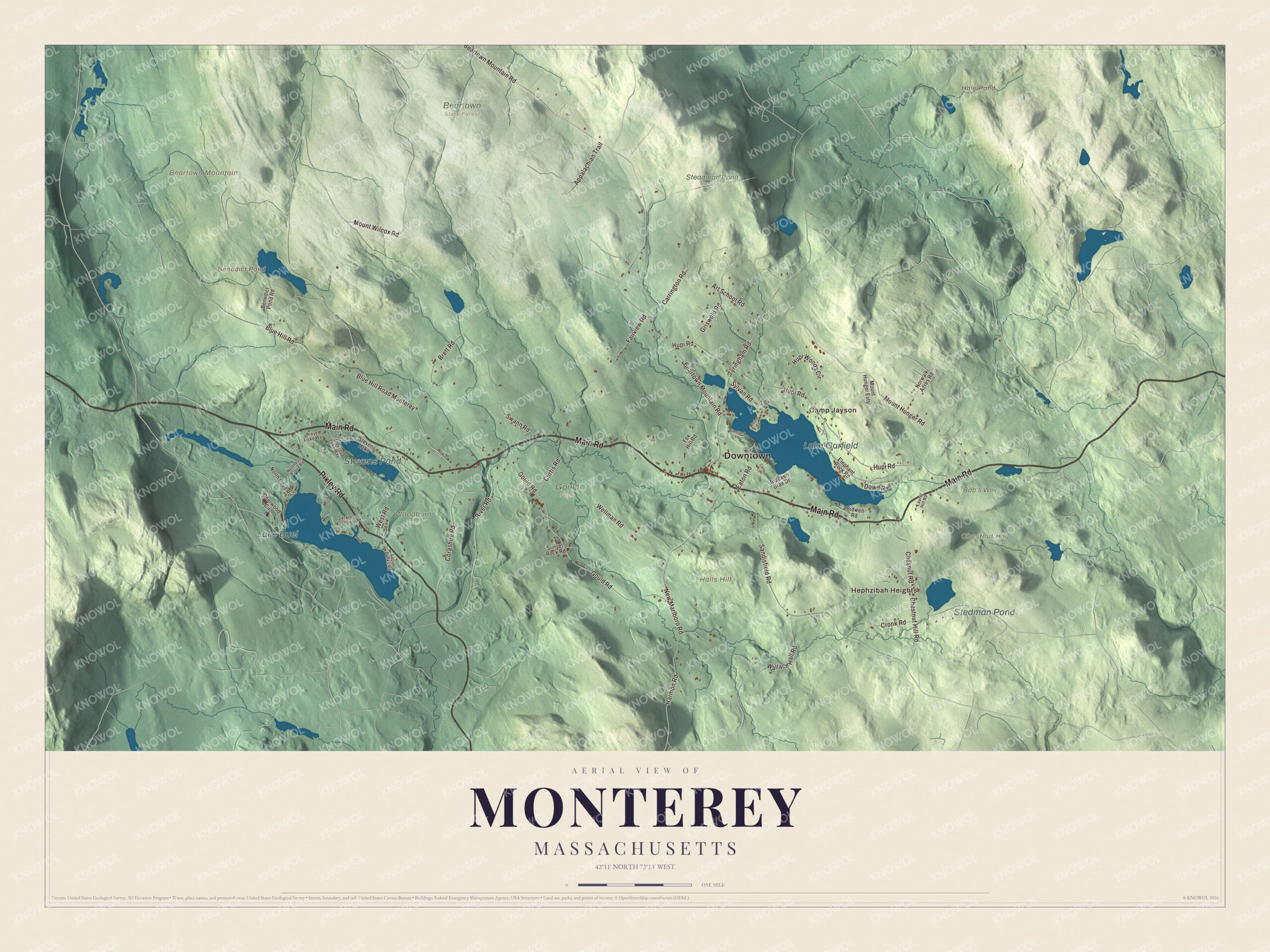 Watermarked full-map preview of Monterey, Massachusetts