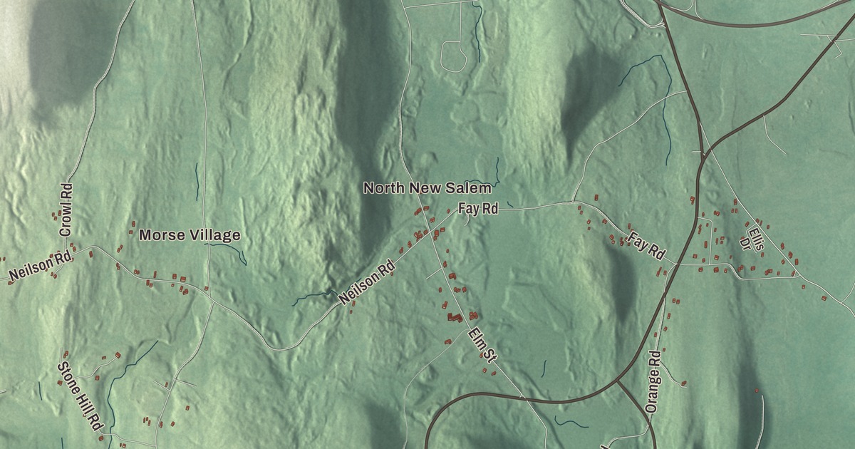 Map of New Salem, Massachusetts in 2026