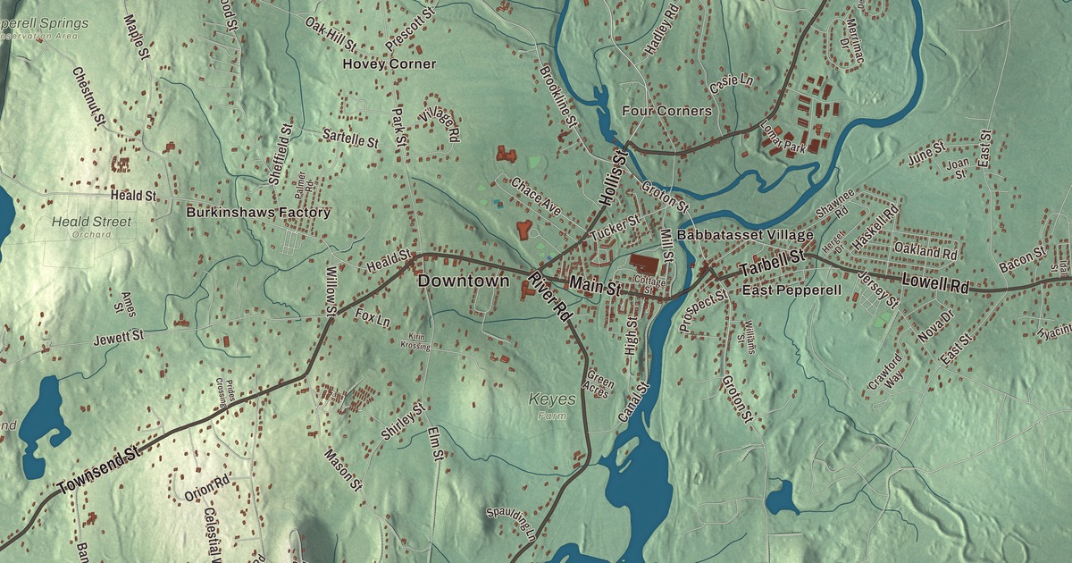 Map of Pepperell, Massachusetts in 2026