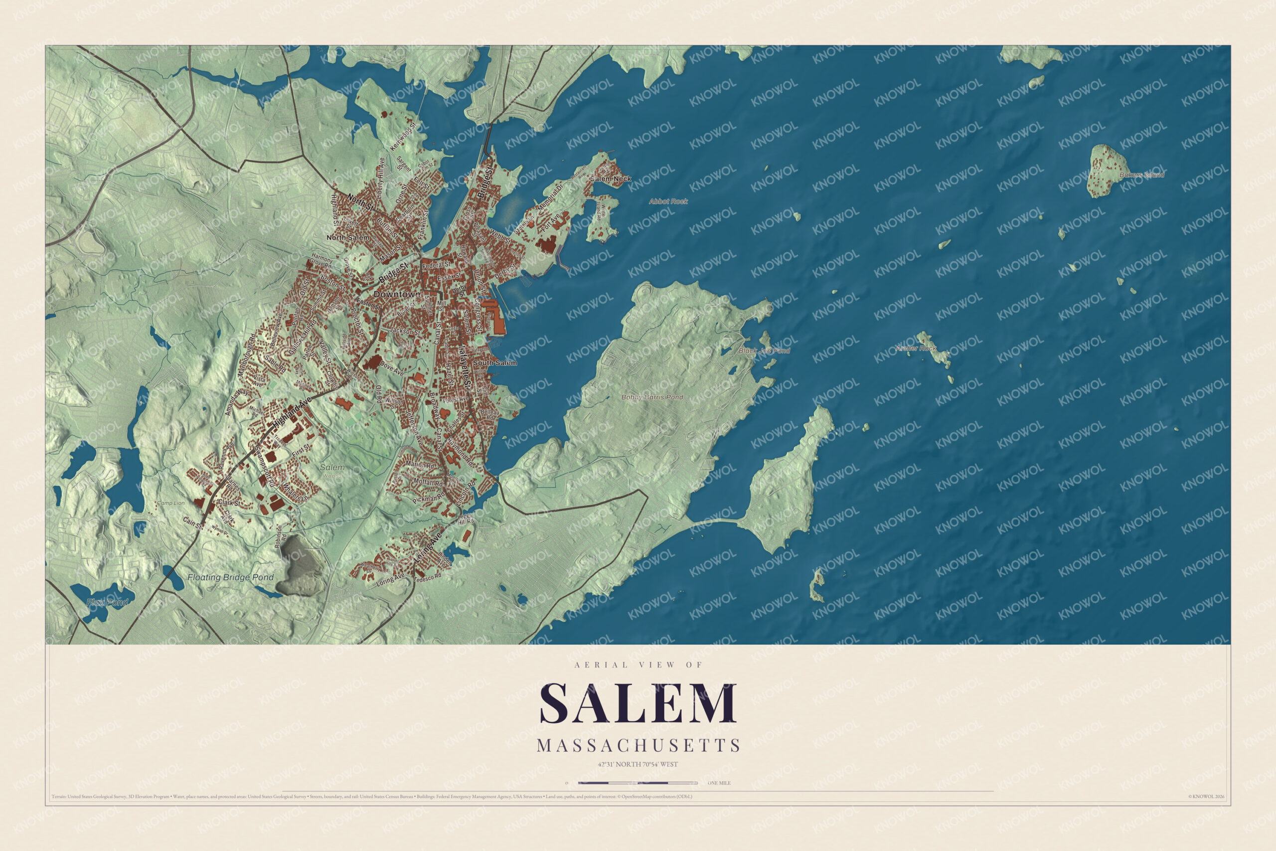 Watermarked full-map preview of Salem, Massachusetts