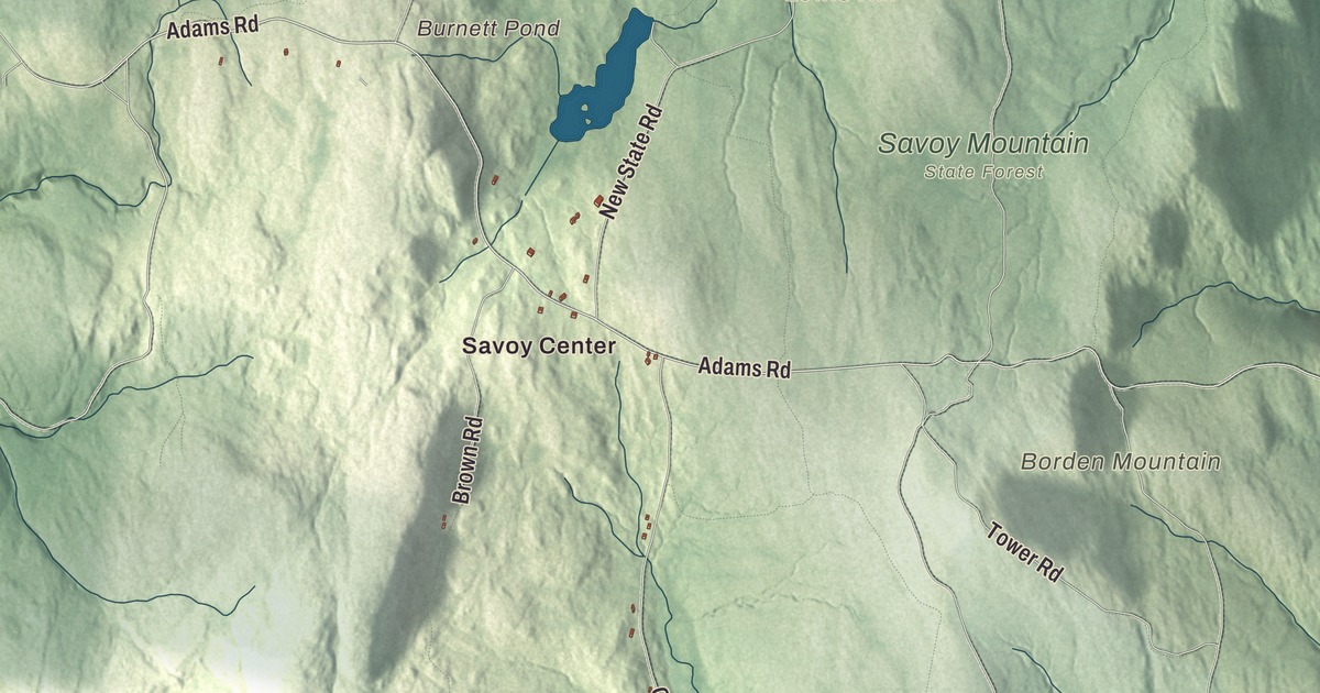 Map of Savoy, Massachusetts in 2026