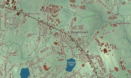 Map of Tewksbury, Massachusetts, Drawn Like an Old Atlas