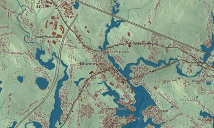 Map of Wareham, Massachusetts, Drawn Like an Old Atlas