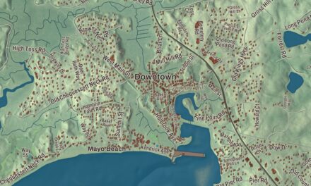 Map of Wellfleet, Massachusetts, Drawn Like an Old Atlas