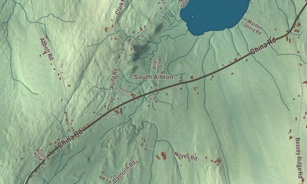 Map of Albion, Maine in 2026