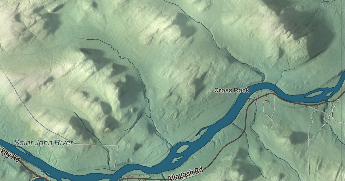 Map of Allagash, Maine in 2026