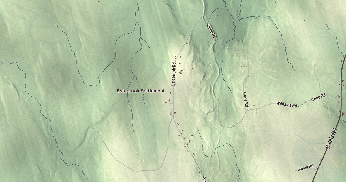 Map of Amity, Maine in 2026
