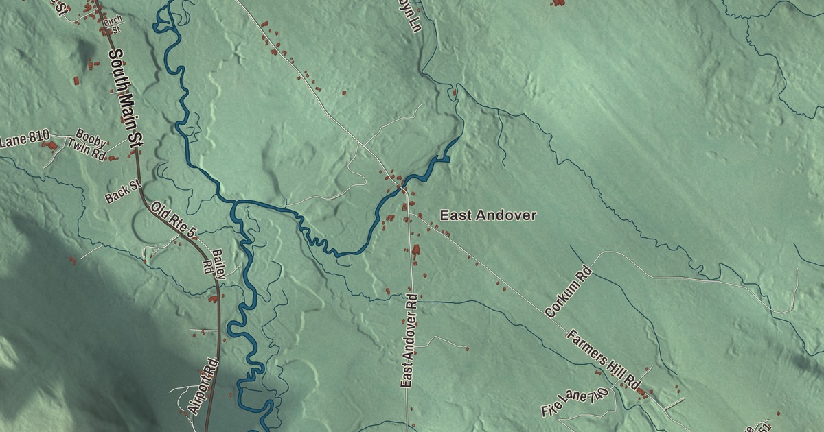 Map of Andover, Maine in 2026