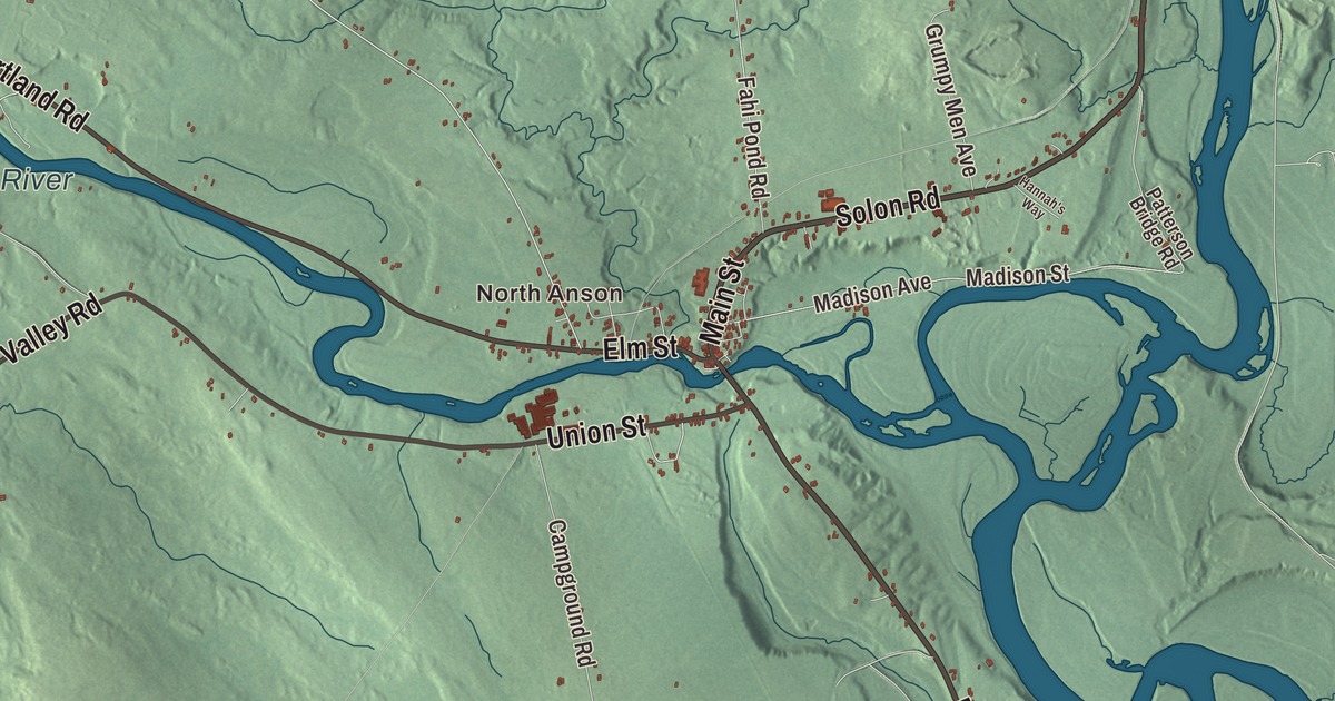 Map of Anson, Maine in 2026