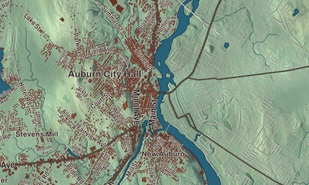 Map of Auburn, Maine in 2026