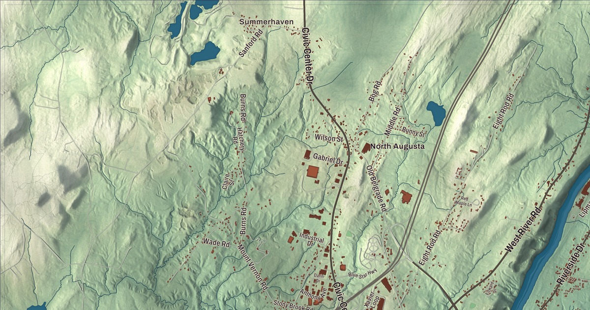 Map of Augusta, Maine in 2026