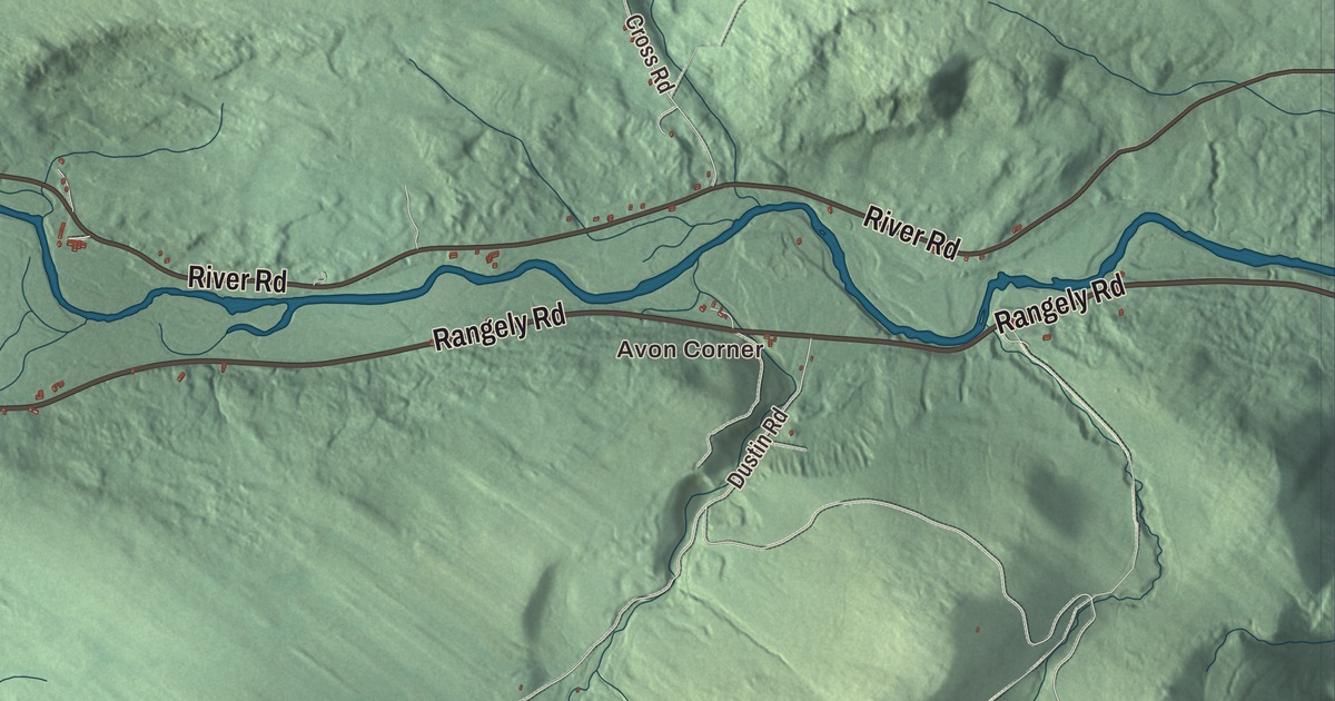 Map of Avon, Maine in 2026