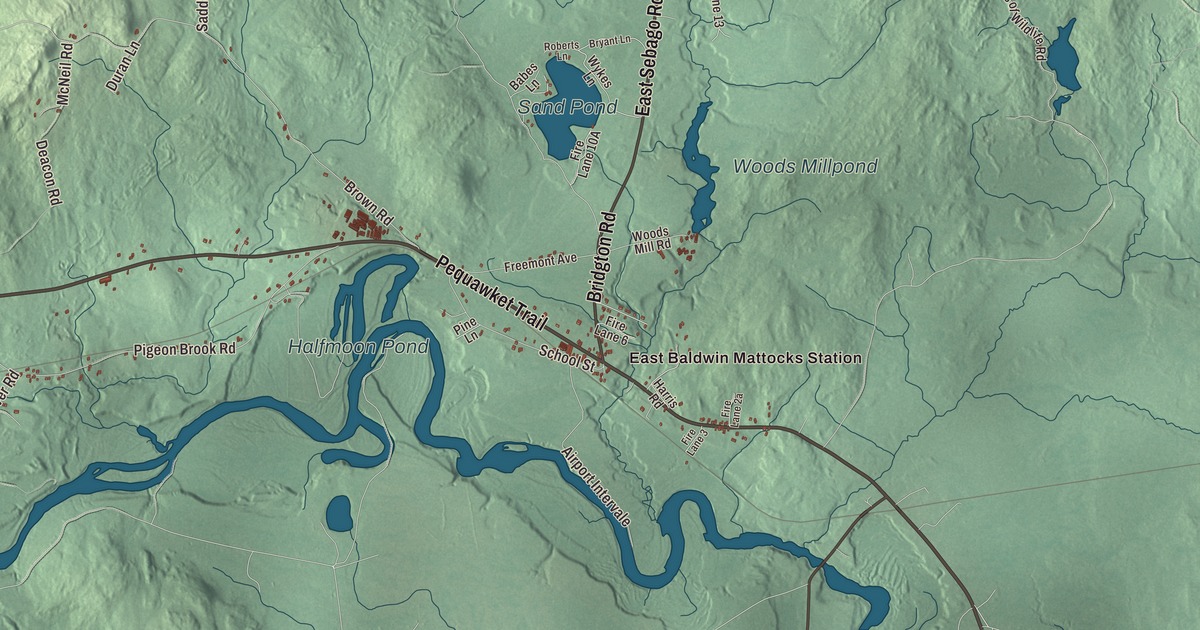 Map of Baldwin, Maine in 2026
