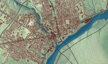 Map of Bangor, Maine in 2026