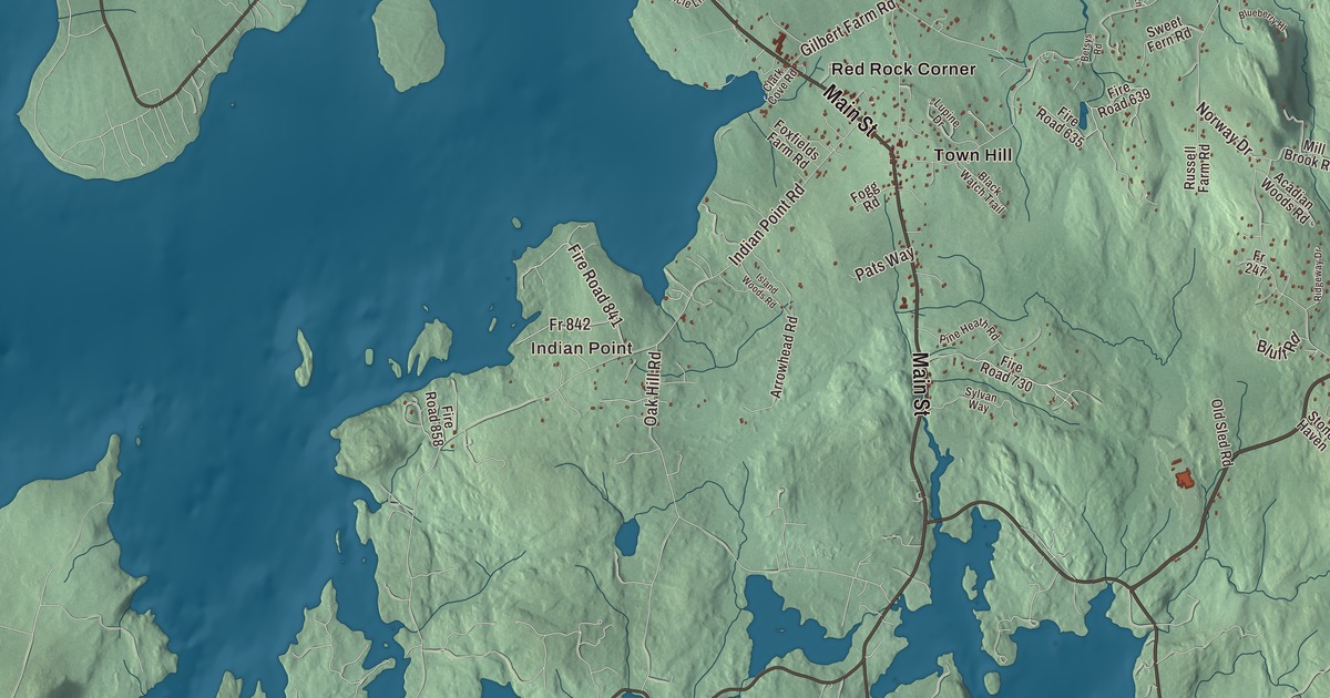 Map of Bar Harbor, Maine in 2026