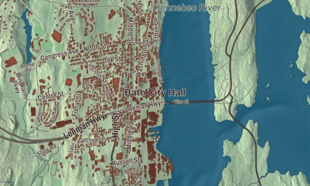 Map of Bath, Maine in 2026